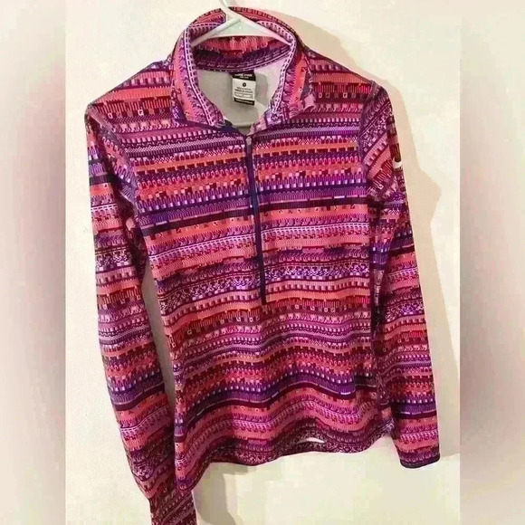 Nike Tops - Nike Aztec pink quarter zip dri - fit size small